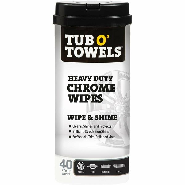 Eat-In 7 x 8 in. Towels Heavy Duty Chrome Wipes - 40 count EA3530664